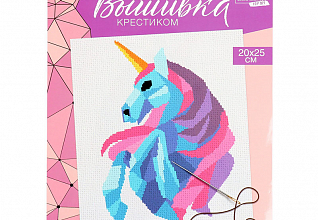 Вышивка крестиком "Единорог" 20х25см